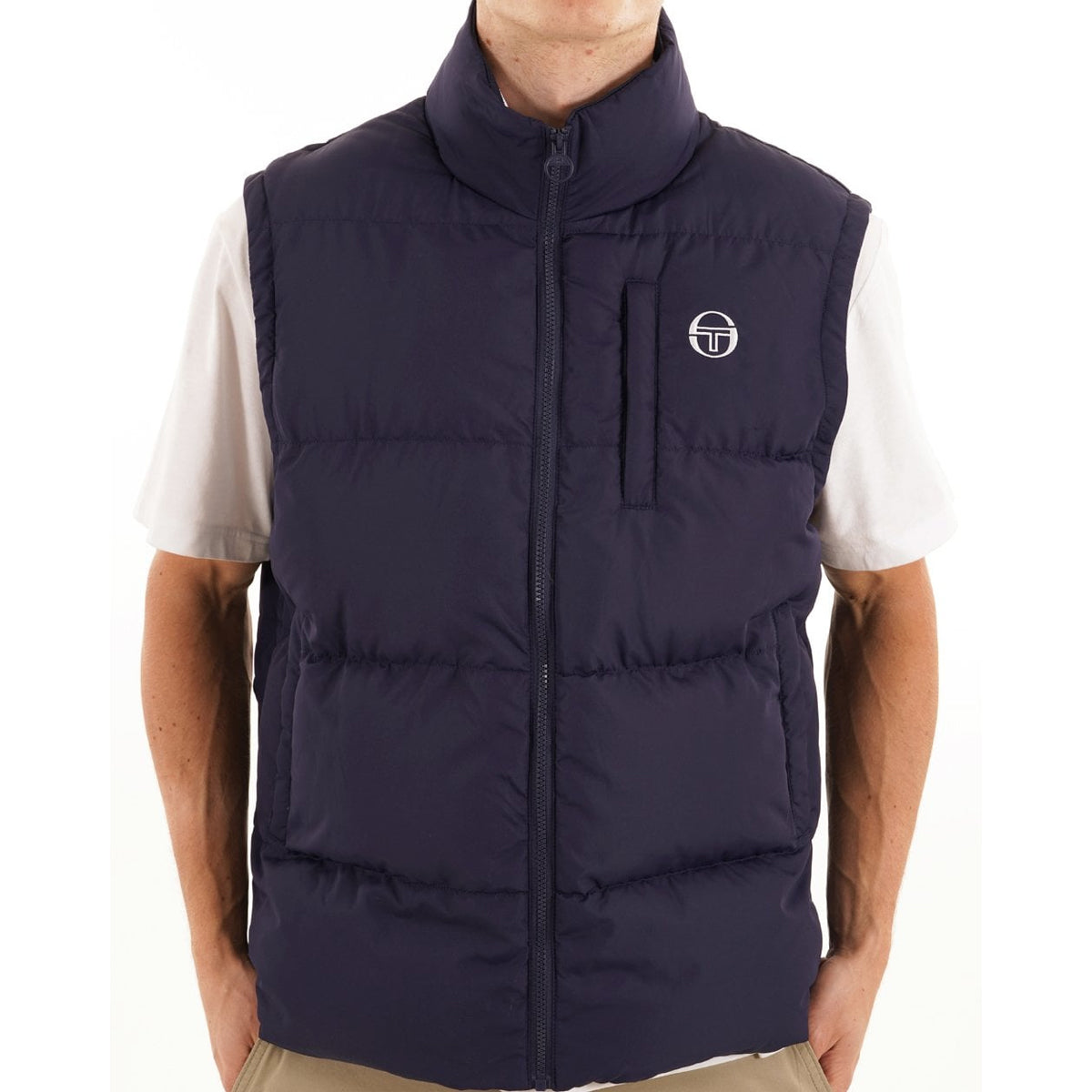 SERGIO TACCHINI COURT PADDED GILET NAVY