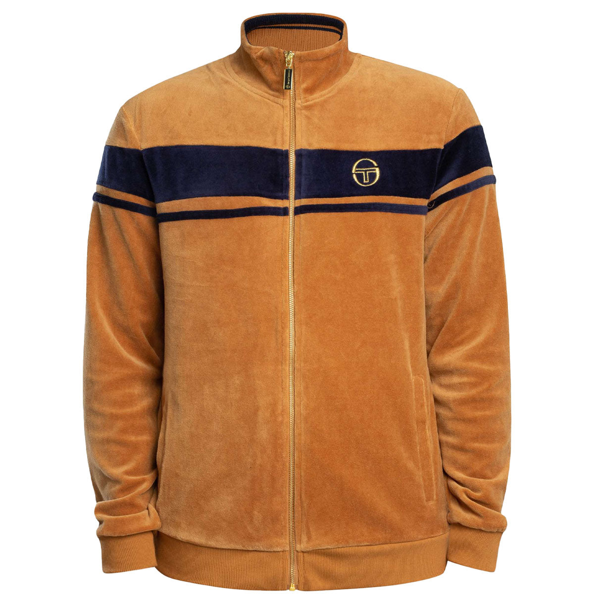 SERGIO TACCHINI DAMARINDO ALMOND VELOUR TRACK TOP