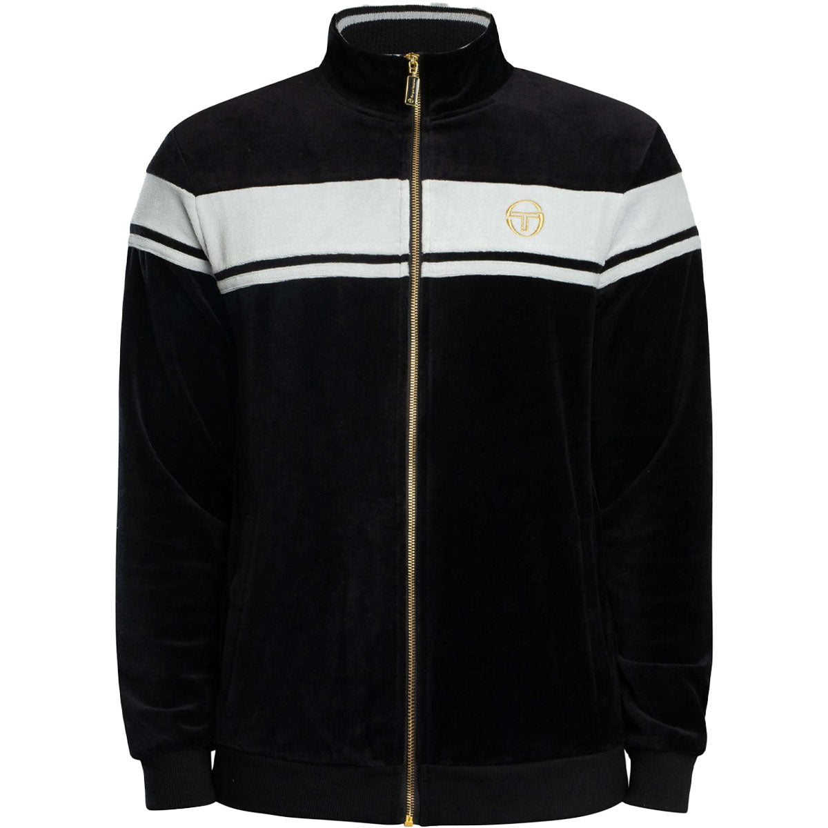 SERGIO TACCHINI DAMARINDO BLACK VELOUR TRACK TOP