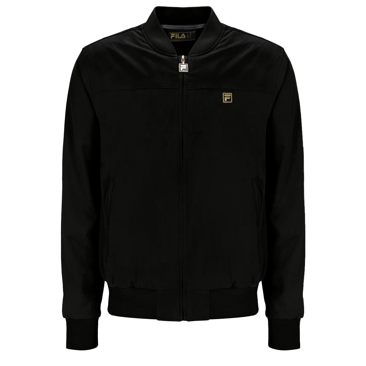 FILA DEAN FULL ZIP FAUX SUEDE JACKET BLACK