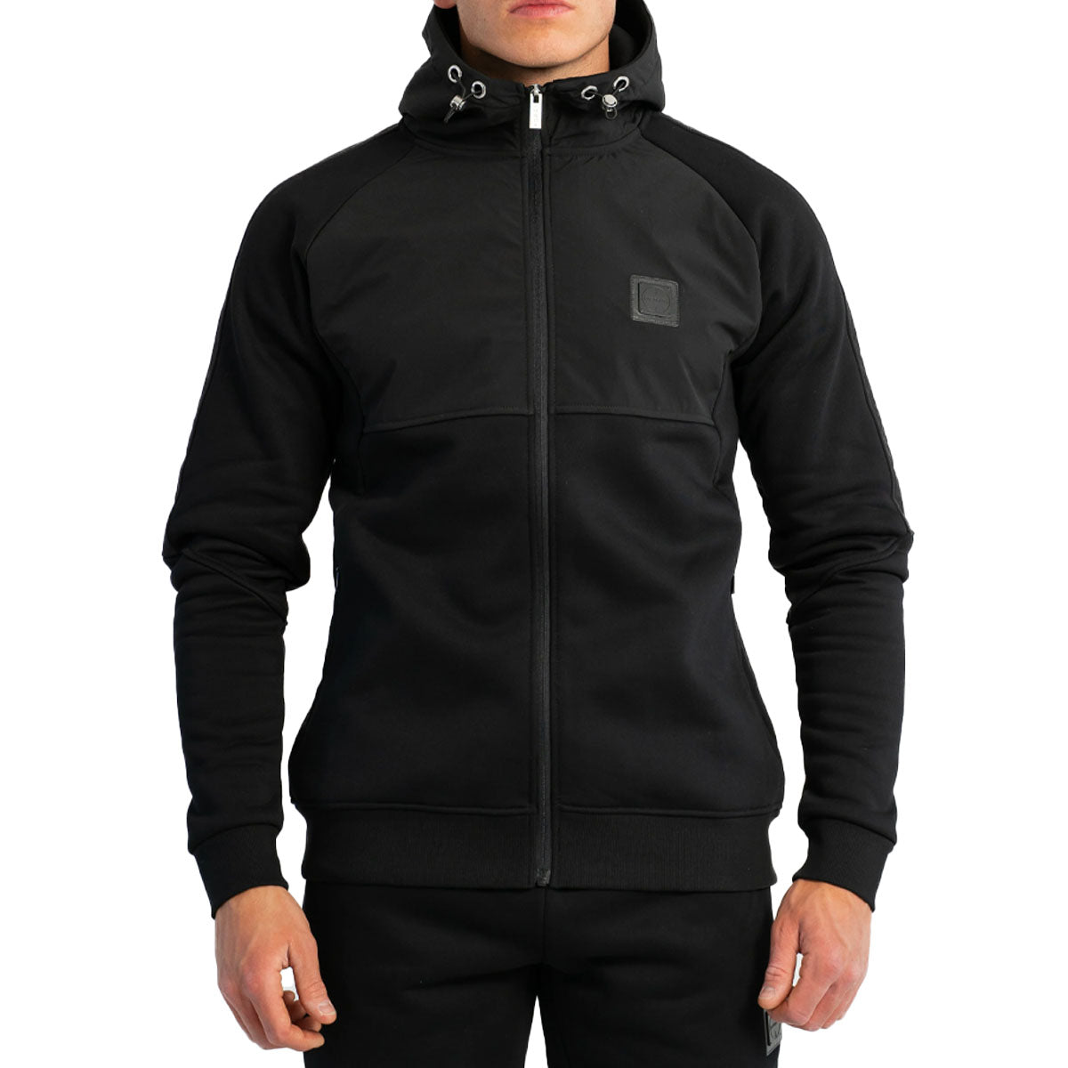 FORAY DIAZ BLACK ZIP UP HOODY