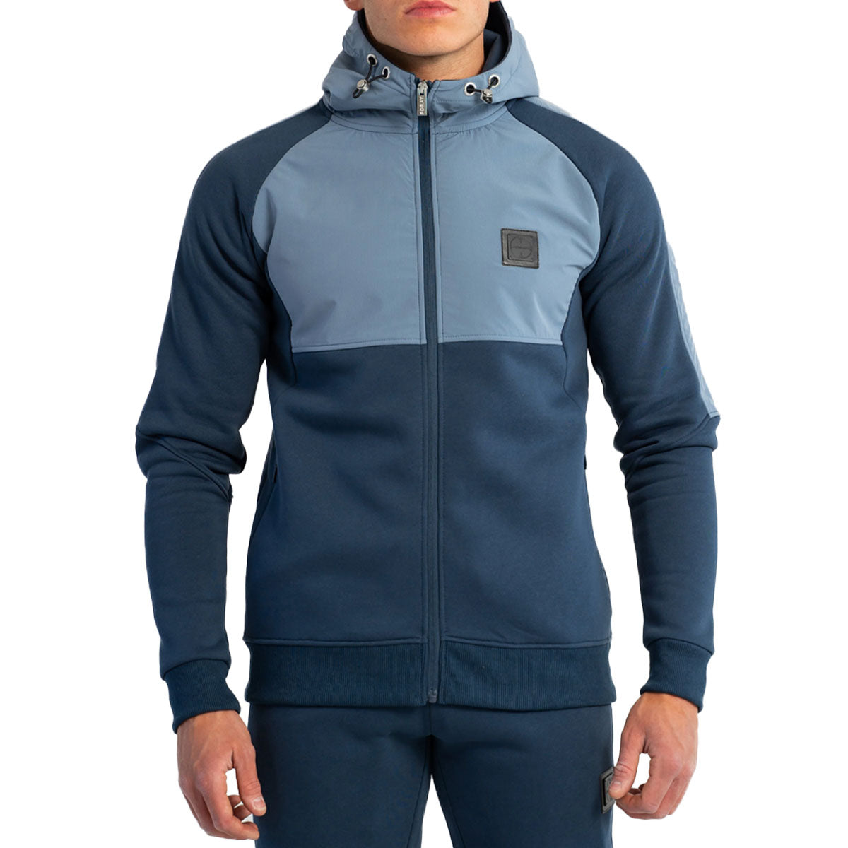 FORAY DIAZ BLUE ZIP UP HOODY