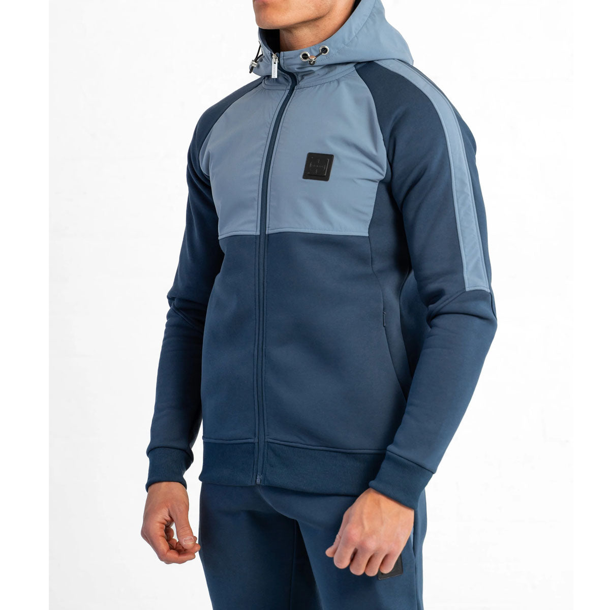 FORAY DIAZ BLUE ZIP UP HOODY