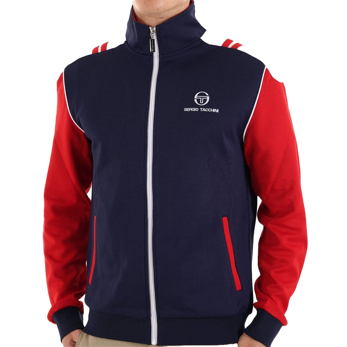 SERGIO TACCHINI DRIVE NAVY BLUE TRACK TOP