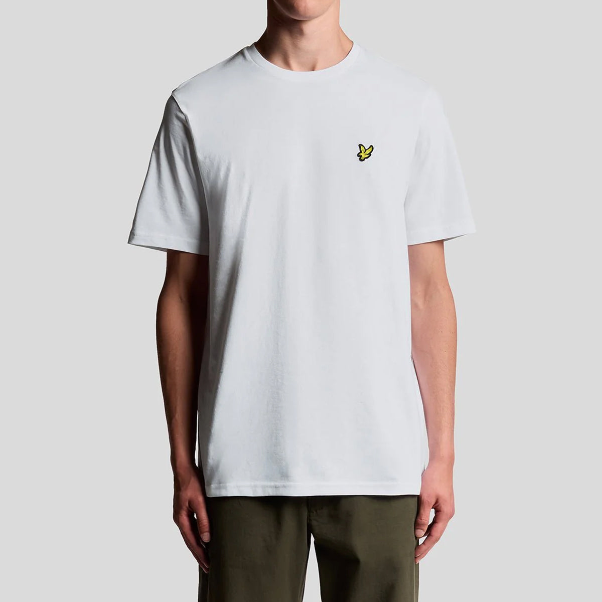 LYLE & SCOTT EAGLE LOGO WHITE PLAIN T-SHIRT TS400VOG