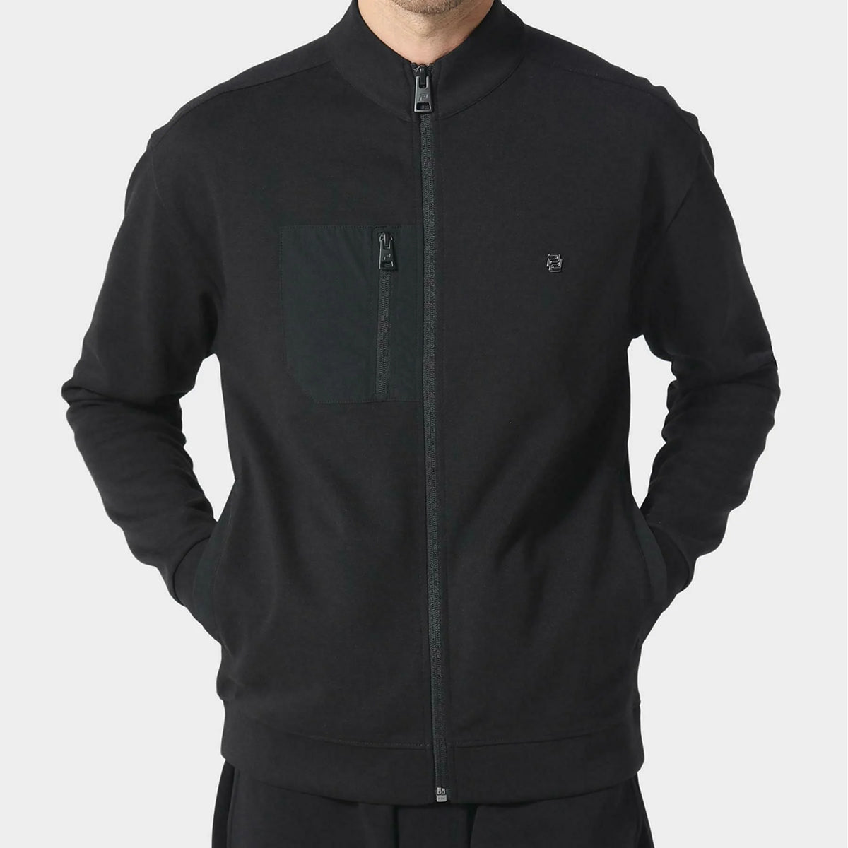 883 POLICE ELLINGER BLACK ZIP UP SWEATSHIRT