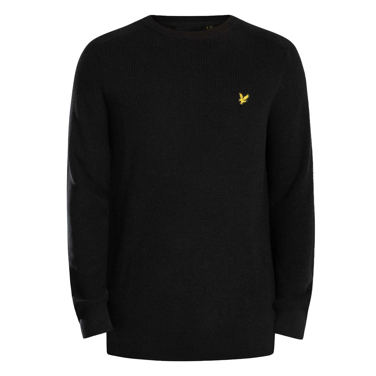 LYLE & SCOTT ENGINEERED RIB BLACK ICE CREW NECK JUMPER KN2303V