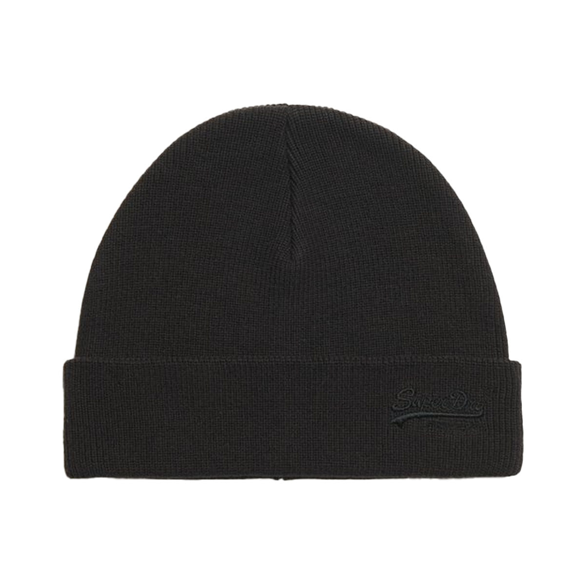 SUPERDRY ESSENTIAL LOGO KNITTED BEANIE BLACK 02A