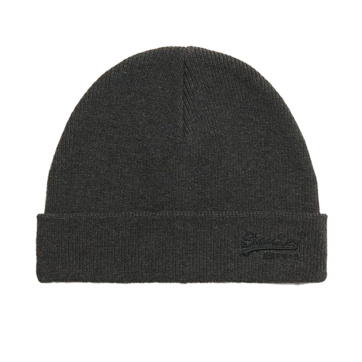 SUPERDRY ESSENTIAL LOGO KNITTED BEANIE IRON GREY