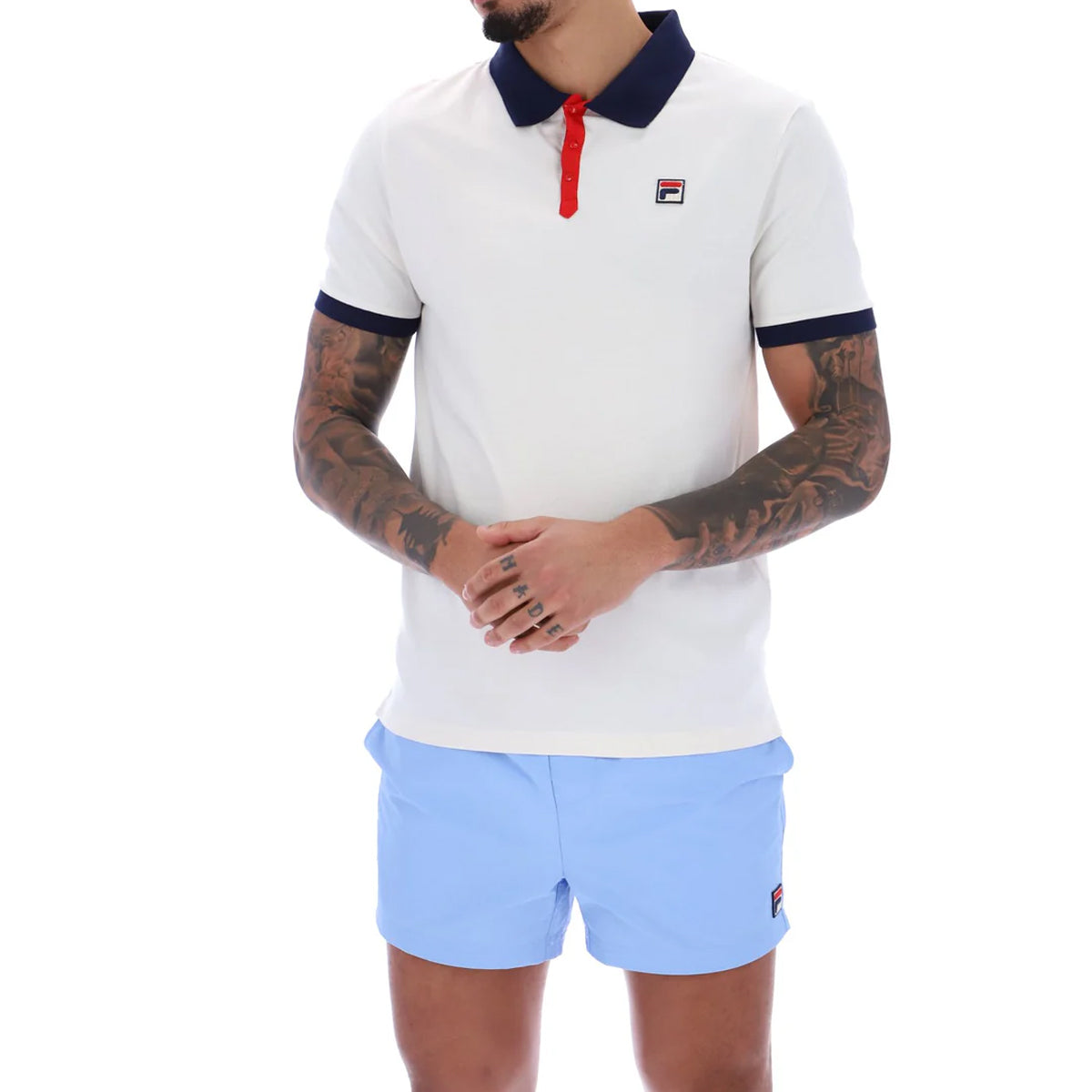 Fila Panatta 2 Short Sleeve Polo T-Shirt Gardenia/Navy