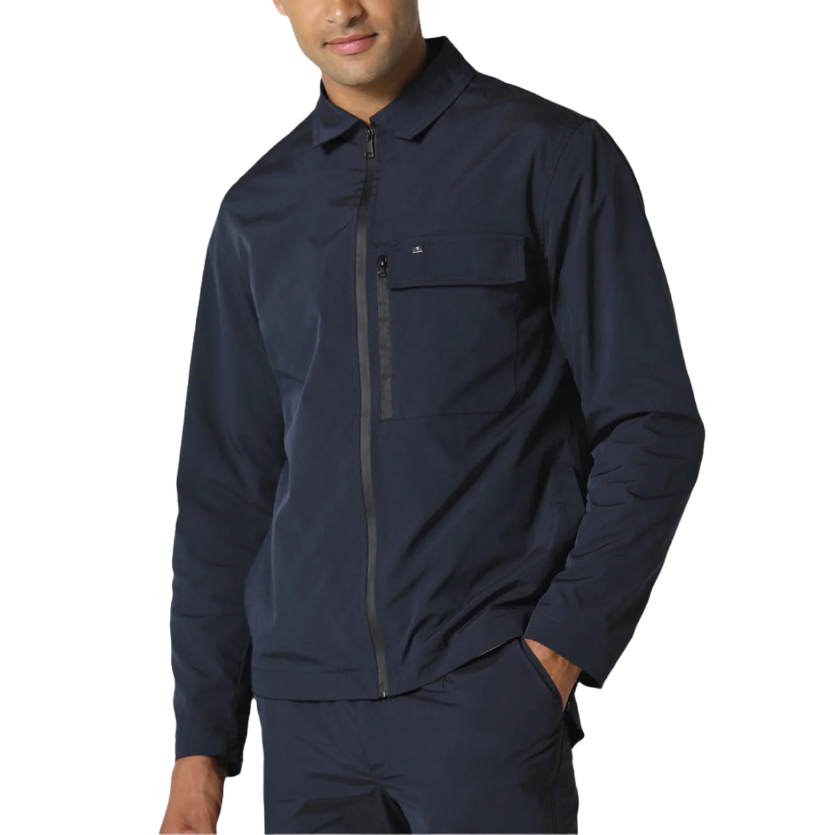883 POLICE FITTON NAVY OVERSHIRT JACKET
