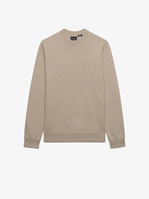 SUPERDRY ESSENTIAL LIGHTWEIGHT WOOL BLEND CREW JUMPER BARLEY MARL 5US