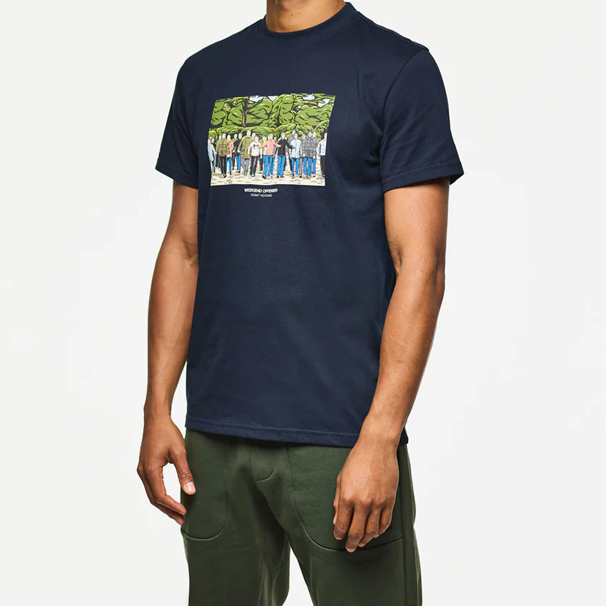 WEEKEND OFFENDER	GSE NAVY GRAPHIC T-SHIRT