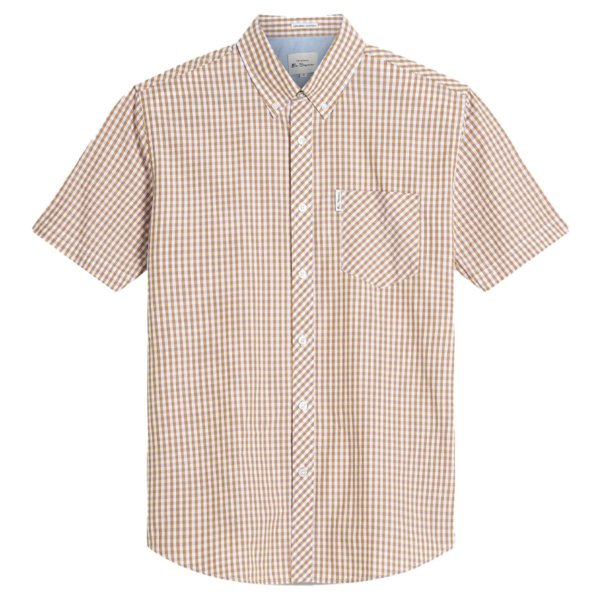 BEN SHERMAN GINGHAM CARAMEL CHECK SHIRT 1012491