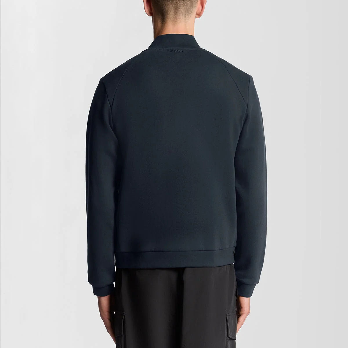 LYLE & SCOTT HALF RAGLAN DARK NAVY JERSEY BOMBER SWEATSHIRT ML2328V