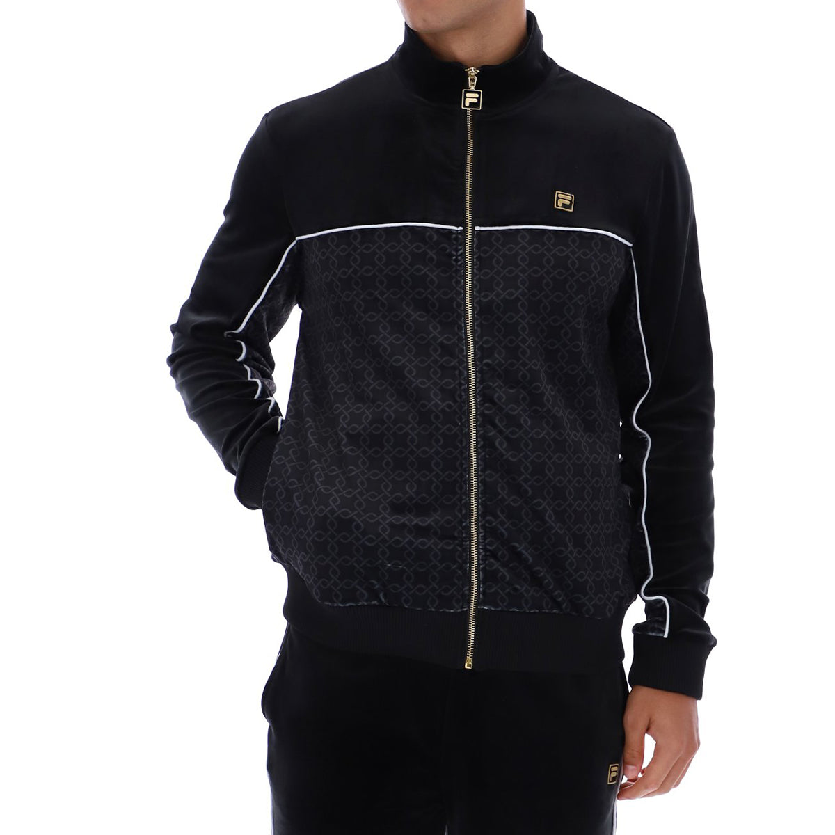 FILA HIGGANS FULL ZIP VELOUR JACKET BLACK