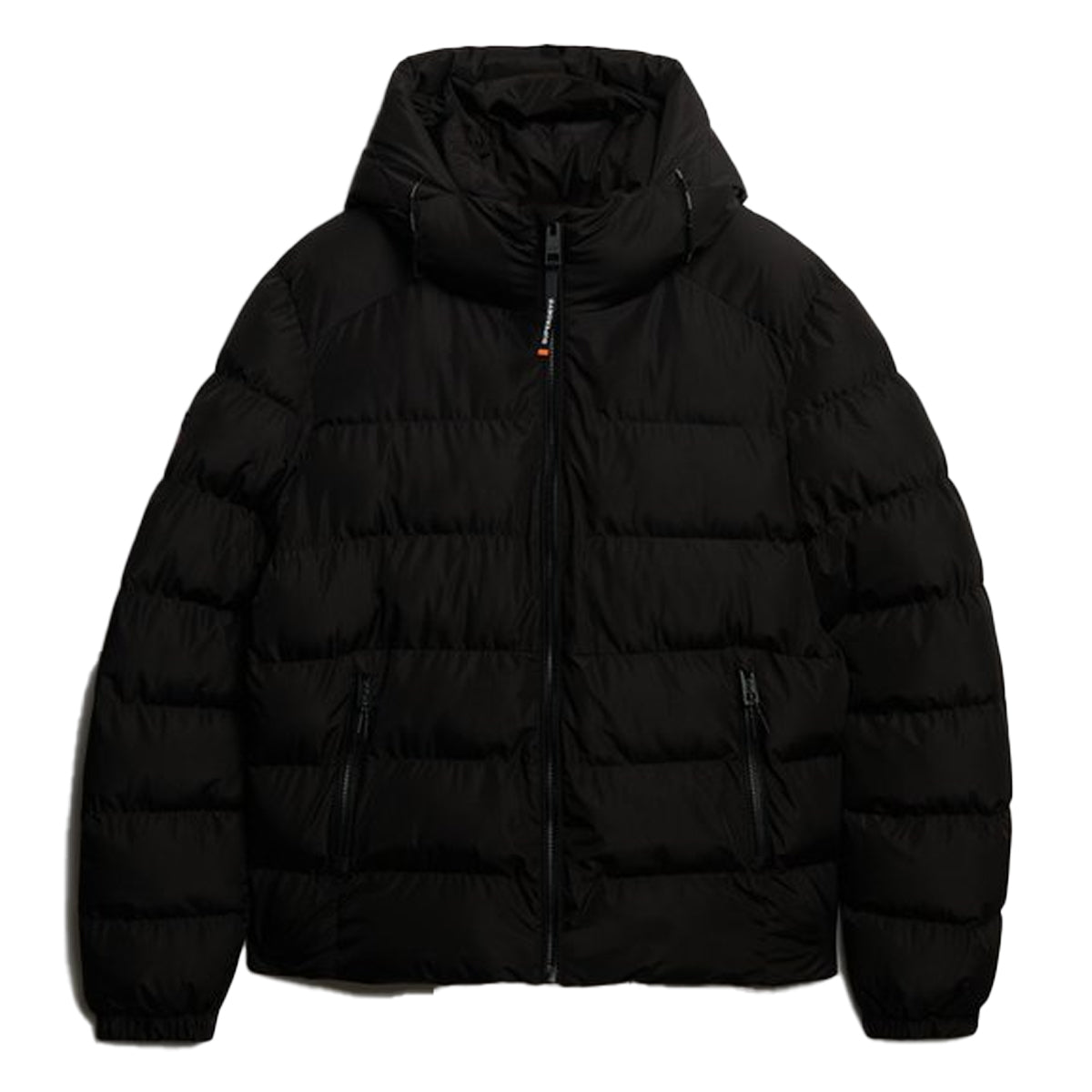 SUPERDRY HOODED SPORTS PUFFER BLACK JACKET