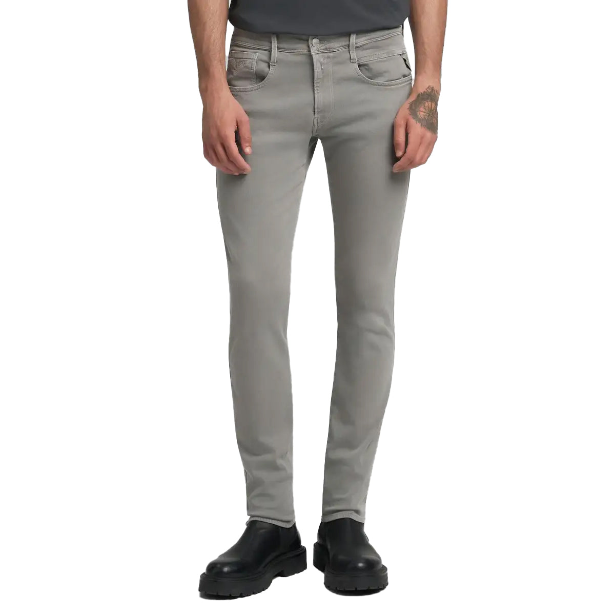 REPLAY	HYPERFLEX GREY COLOR EDITION ANBASS SLIM FIT JEANS M914E 8366197
