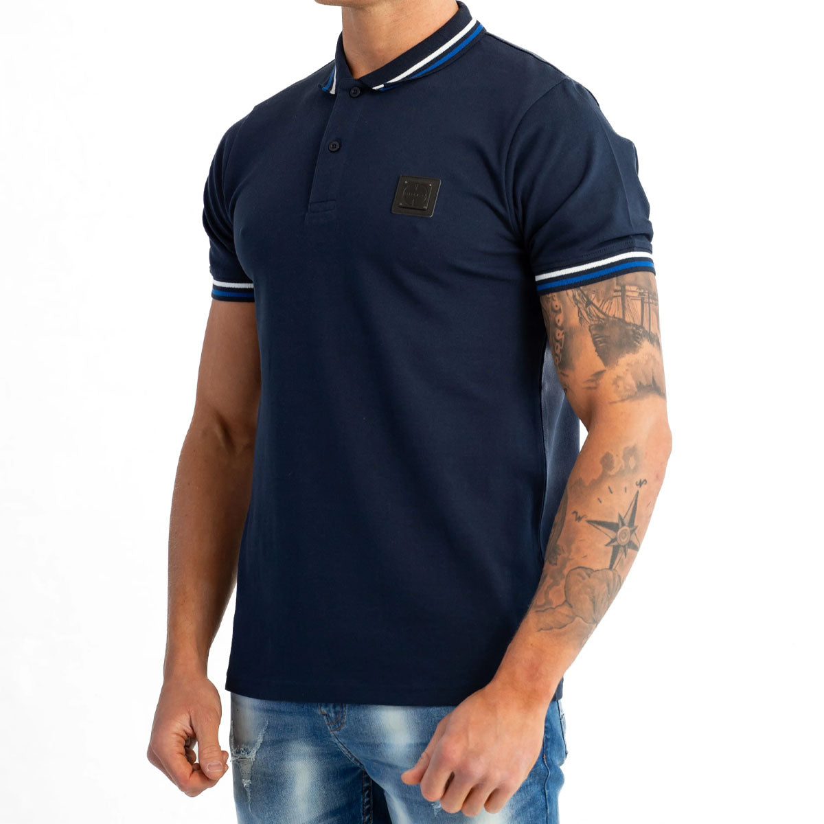 FORAY JAYDEN NAVY POLO T-SHIRT