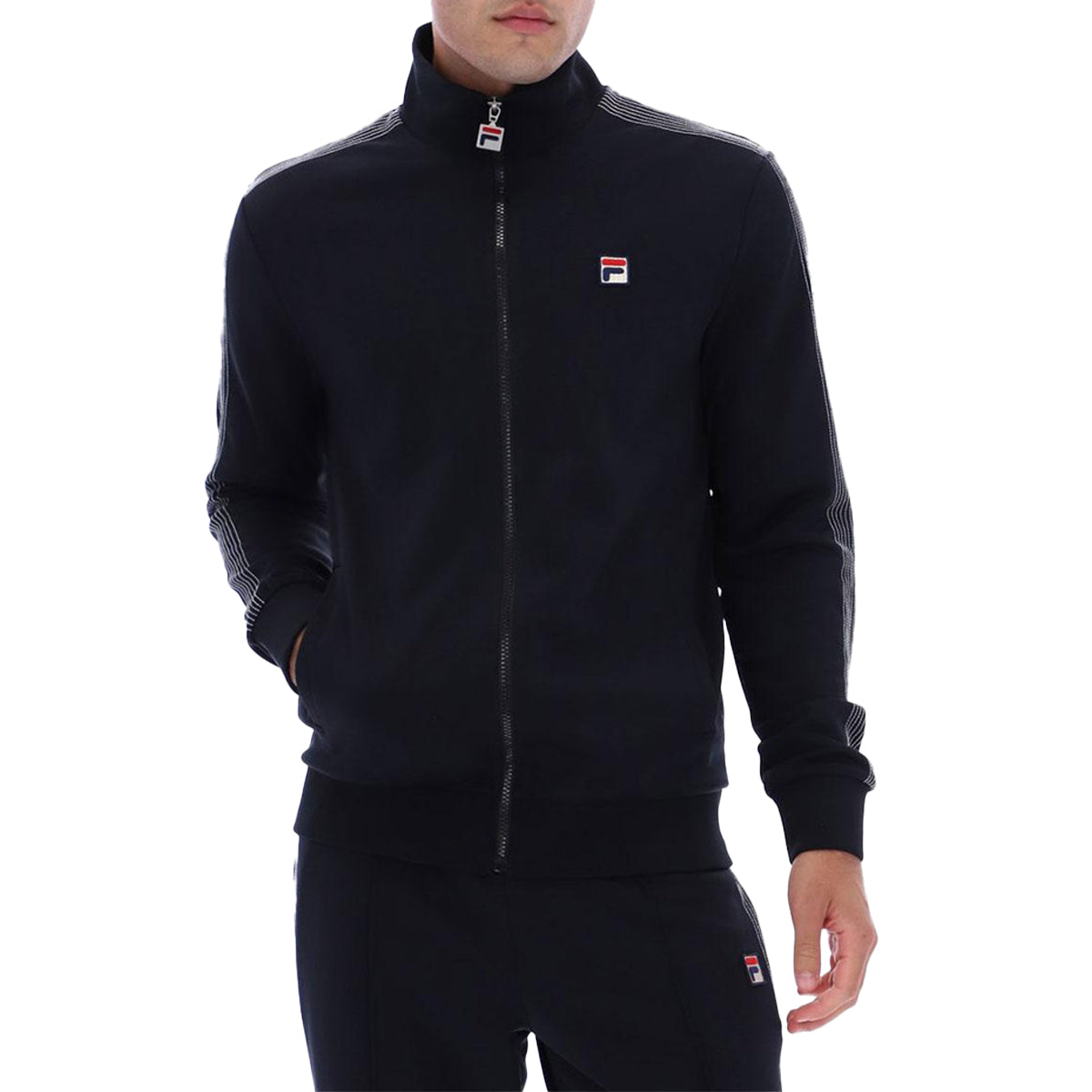 Fila Keith Contrast Stitch Track Top Black/Cream