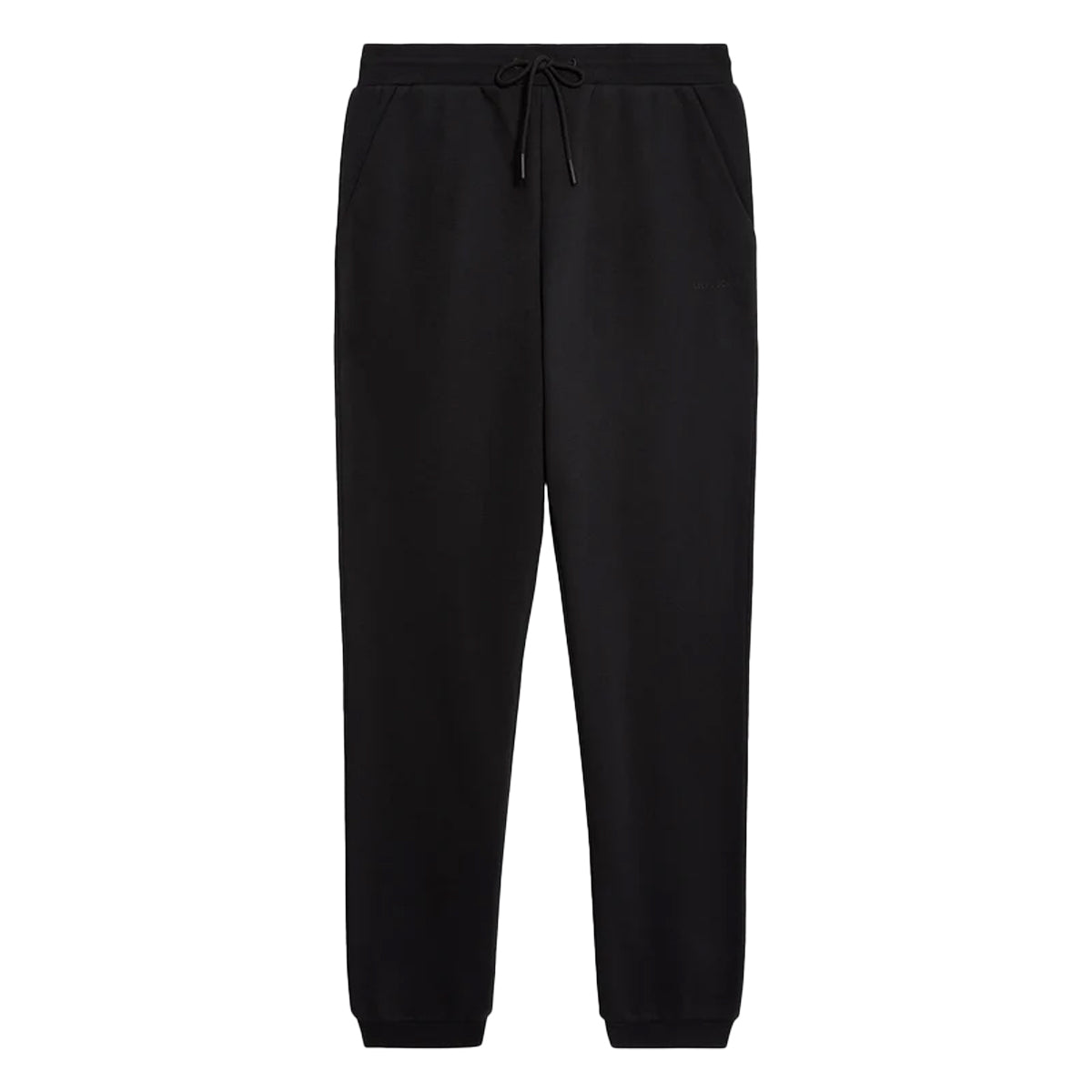 LYLE & SCOTT LOGO BRUSHBACK CUFFED BLACK JOGGER ML2378V