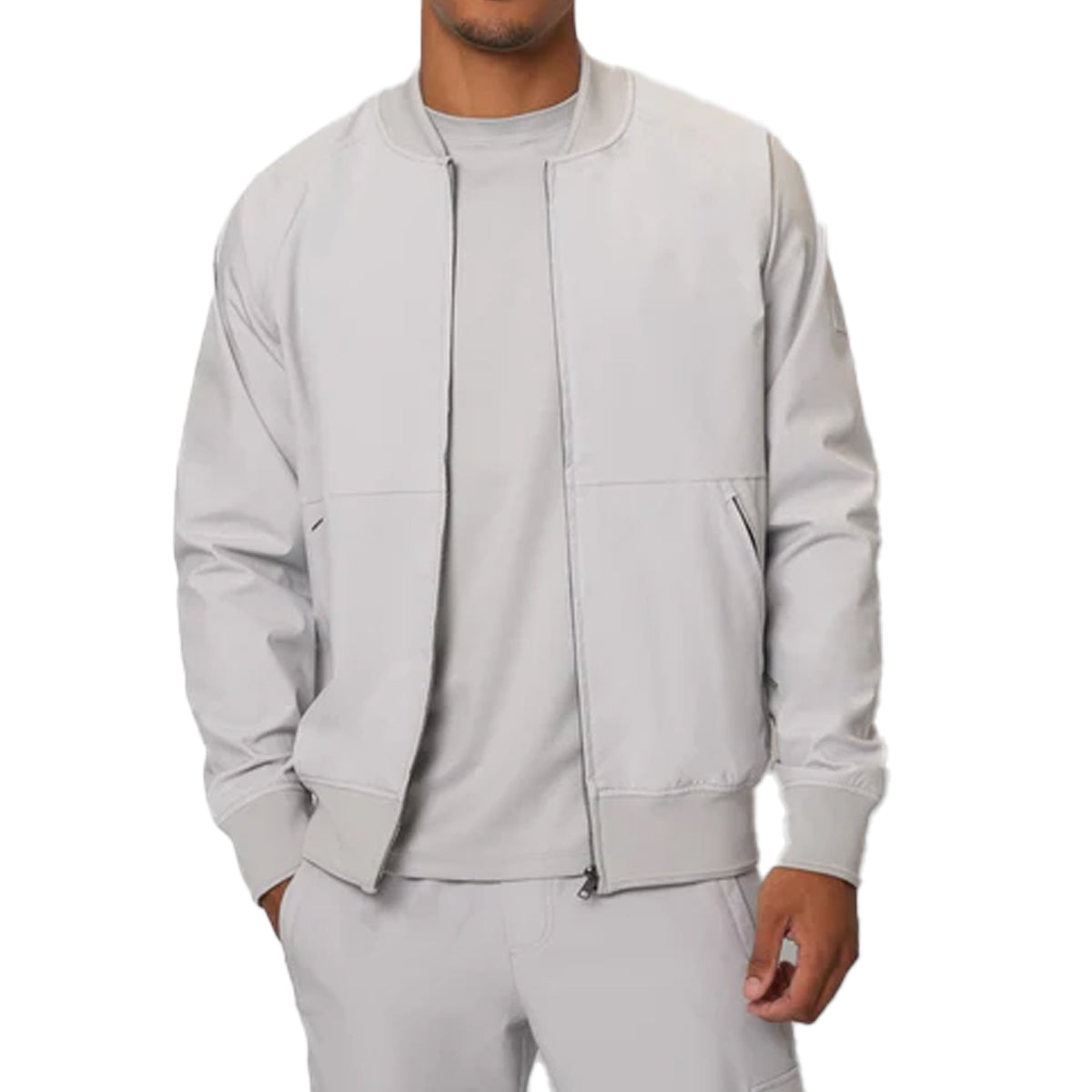 VALERE LUXE CLEAN GREY BOMBER JACKET