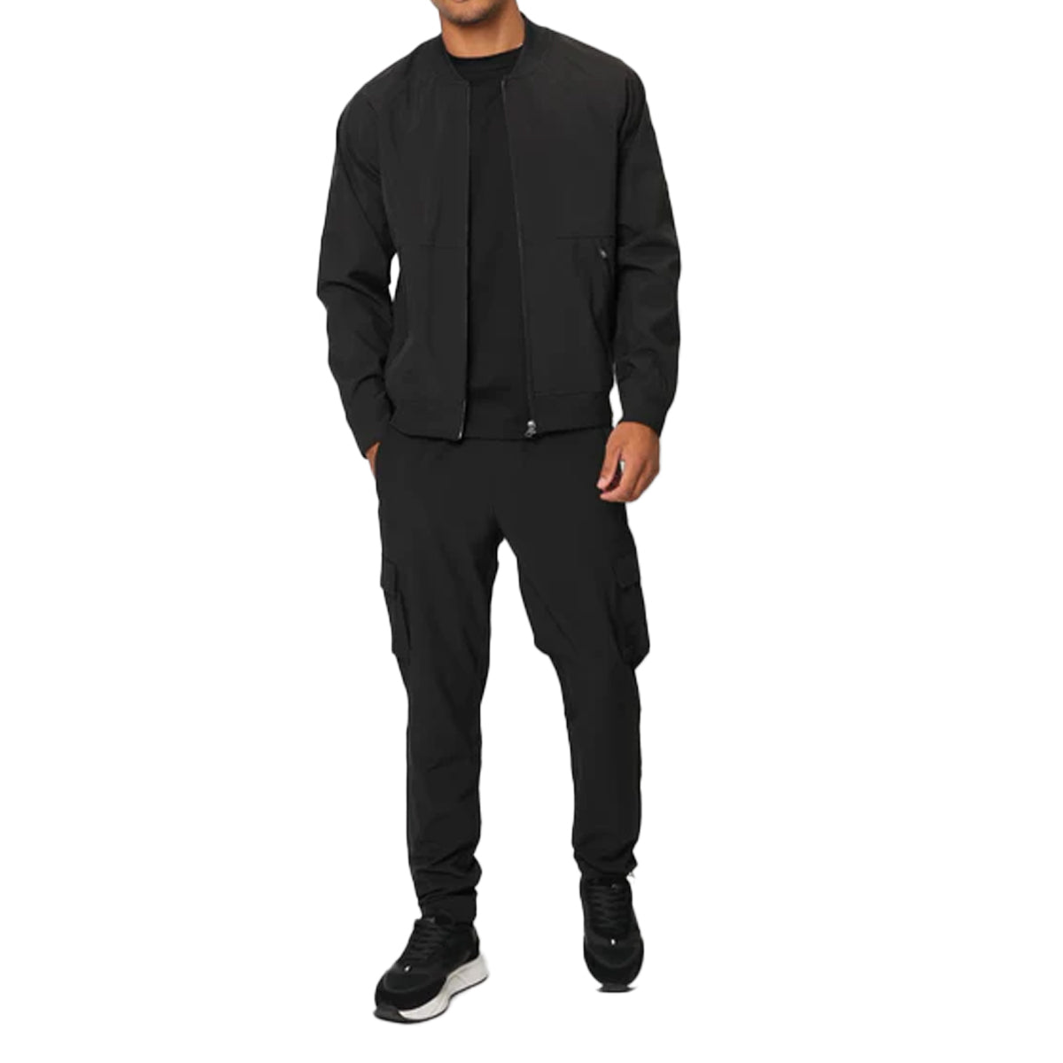 VALERE LUXE CLEAN BLACK BOMBER JACKET