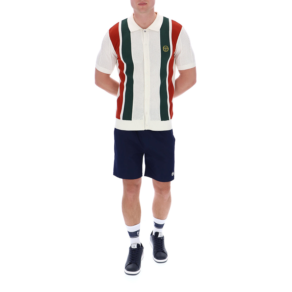 SUPERDRY MONTELL KNIT POLO SHIRT GARDENIA/MARITIME