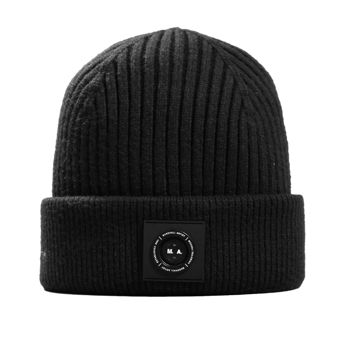 MARSHALL ARTIST SIREN CABLE KNIT BLACK BEANIE