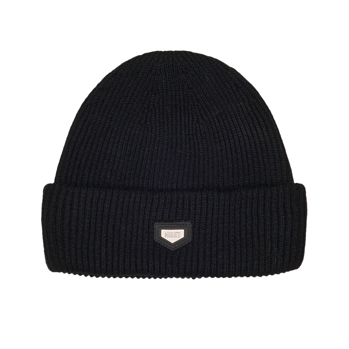 ANTONY MORATO MERINO WOOLBLEND RIBBED BLACK BEANIE MMHA00392