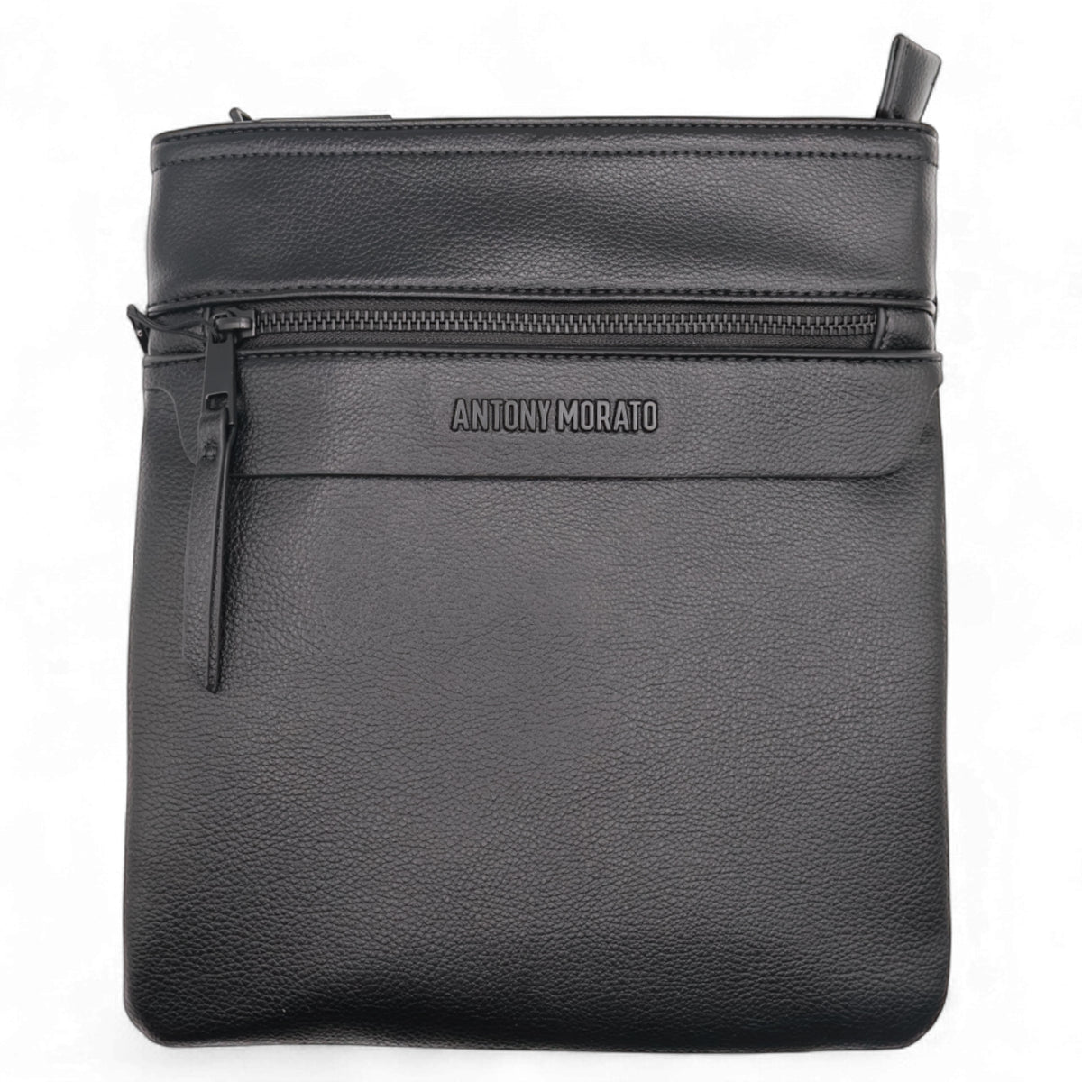ANTONY MORATO MESSENGER SIDE BAG BLACK FUX LEATHER MMAB00456