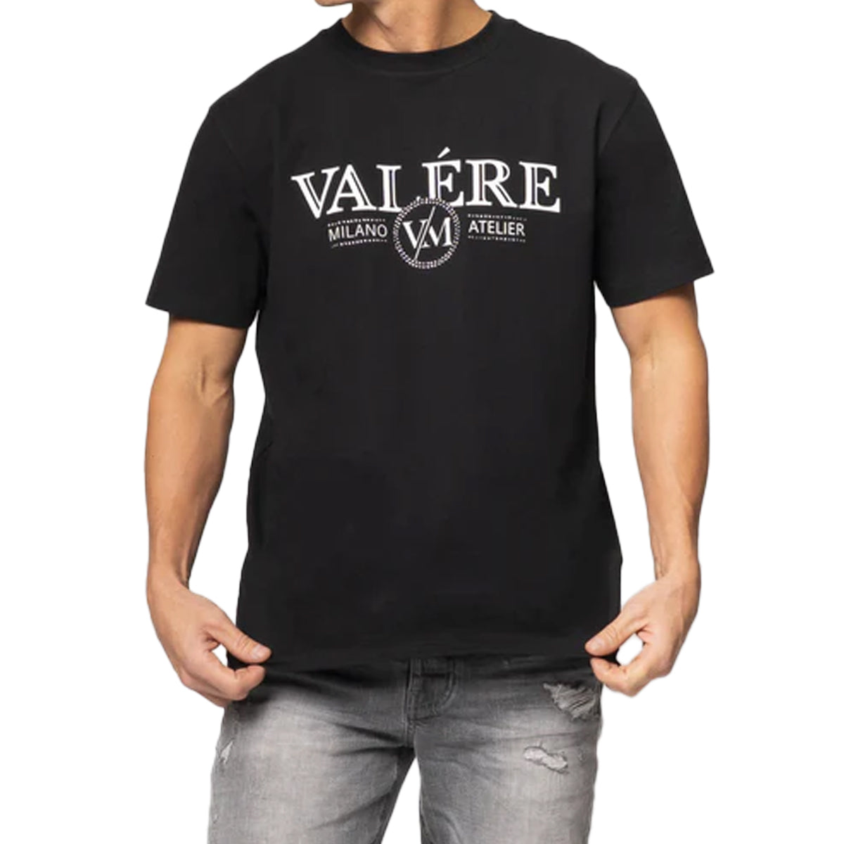 VALERE METALLO DIAMANTE BLACK T-SHIRT