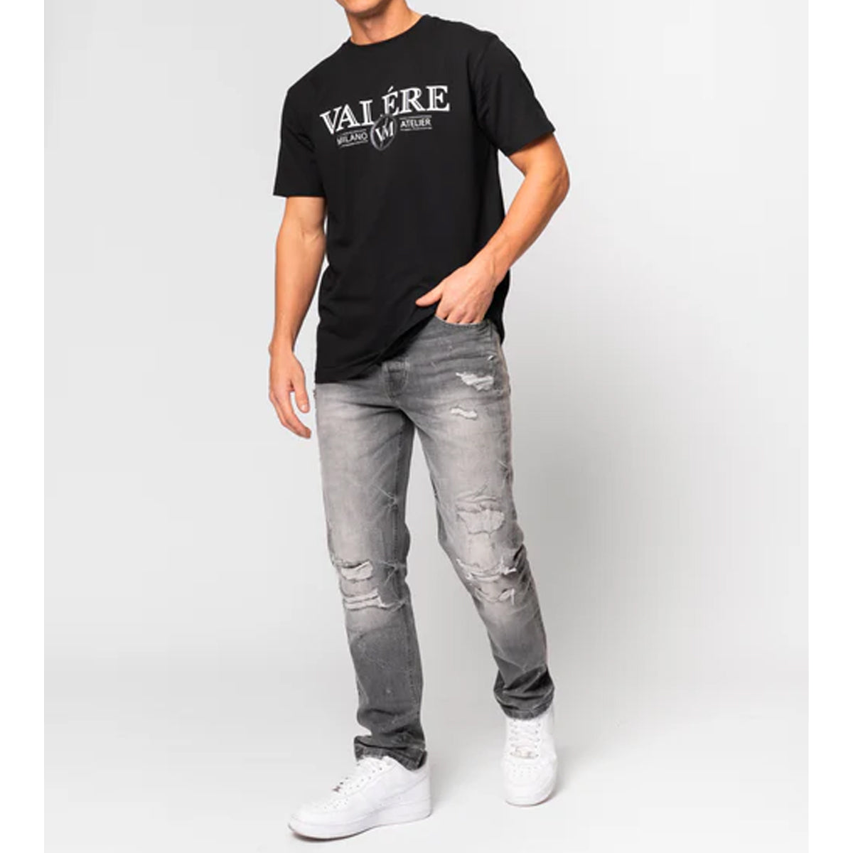 VALERE METALLO DIAMANTE BLACK T-SHIRT