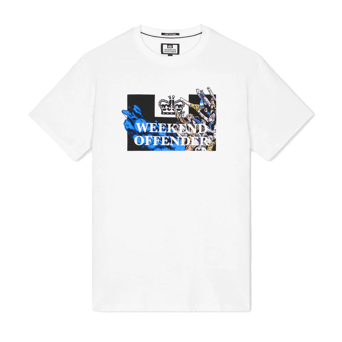 WEEKEND OFFENDER	MOLAZZA WHITE GRAPHIC T-SHIRT