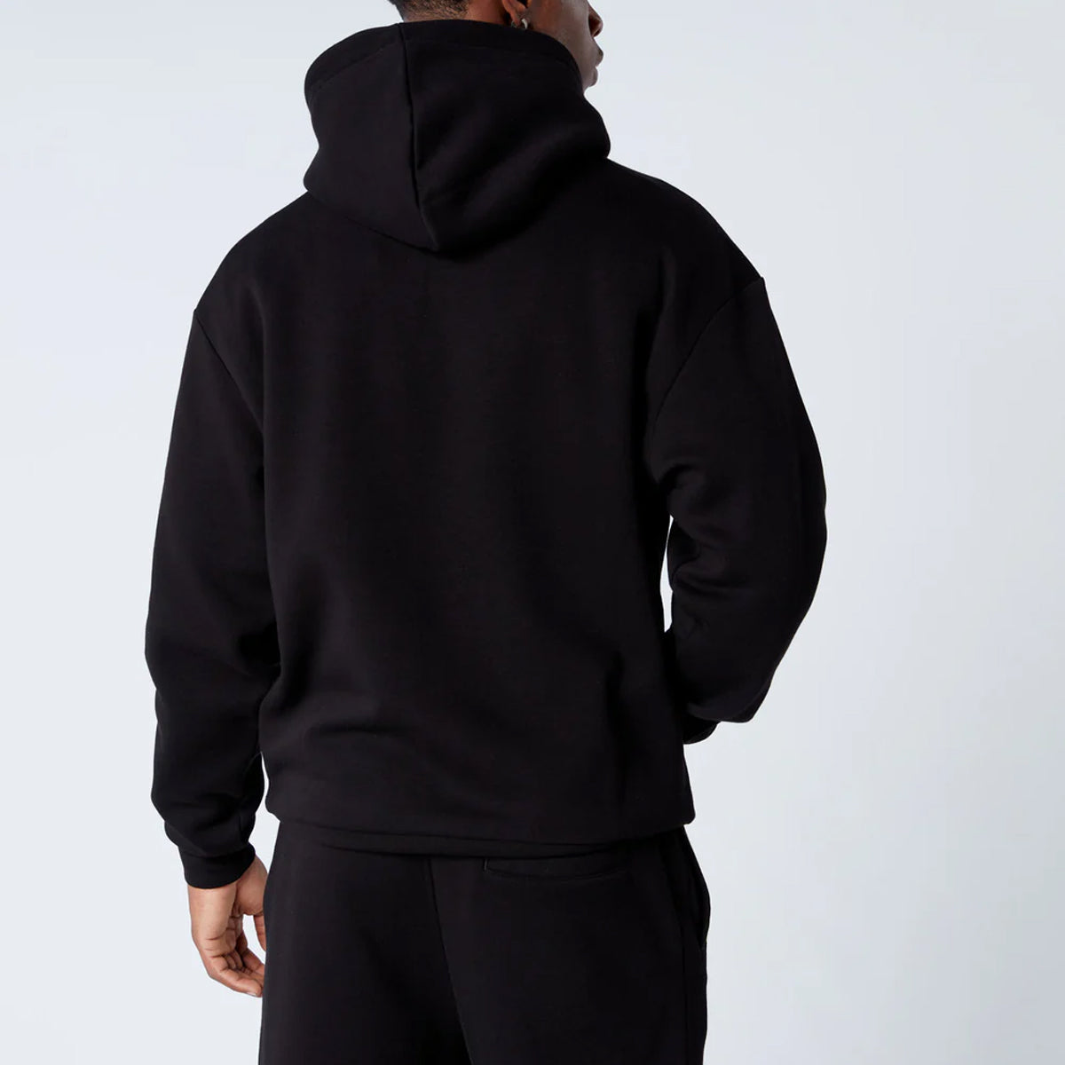 MERCIER MONO BADGE DROP BLACK HOODY MERC970
