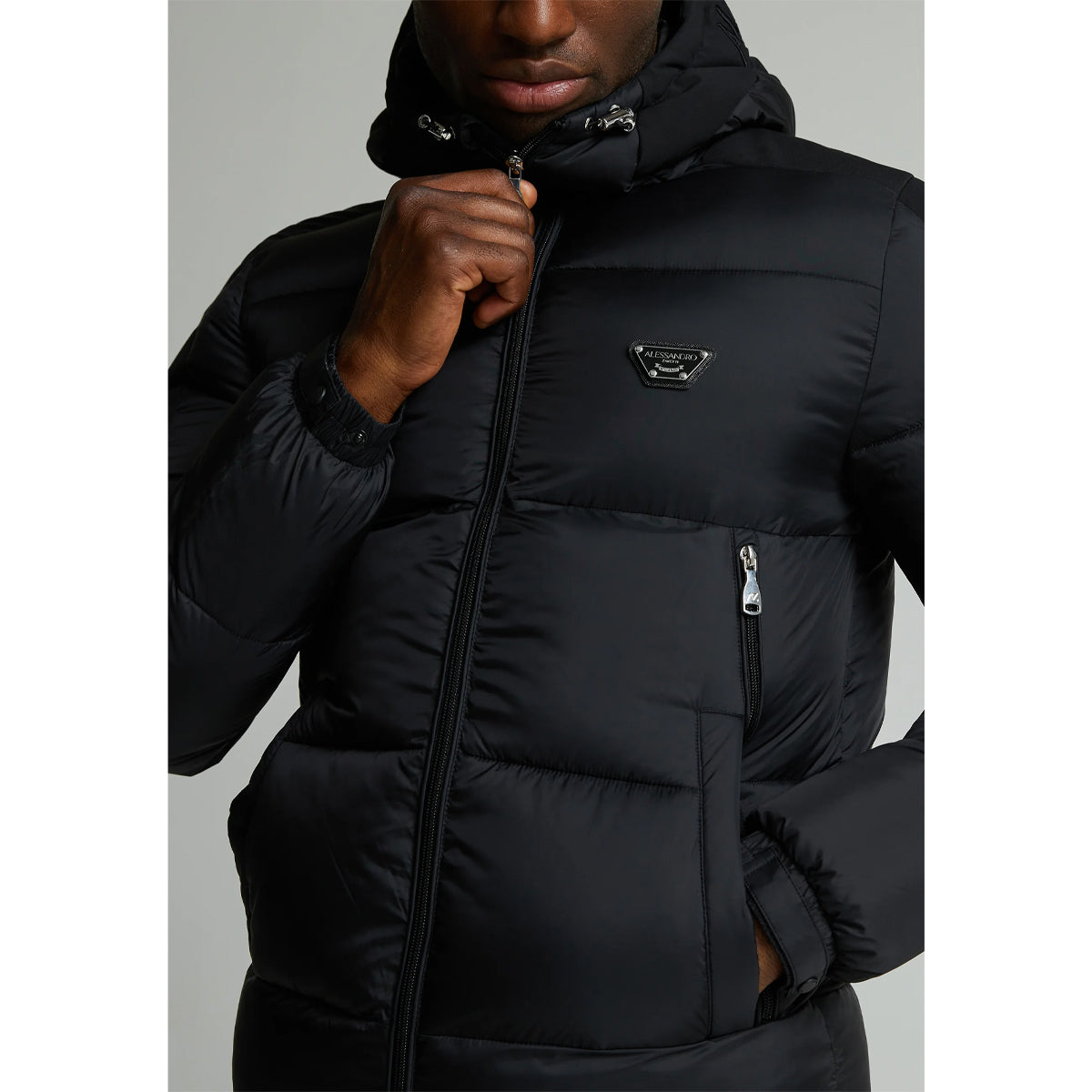 ALESSANDRO ZAVETTI NEVORI BLACK PUFFER JACKET