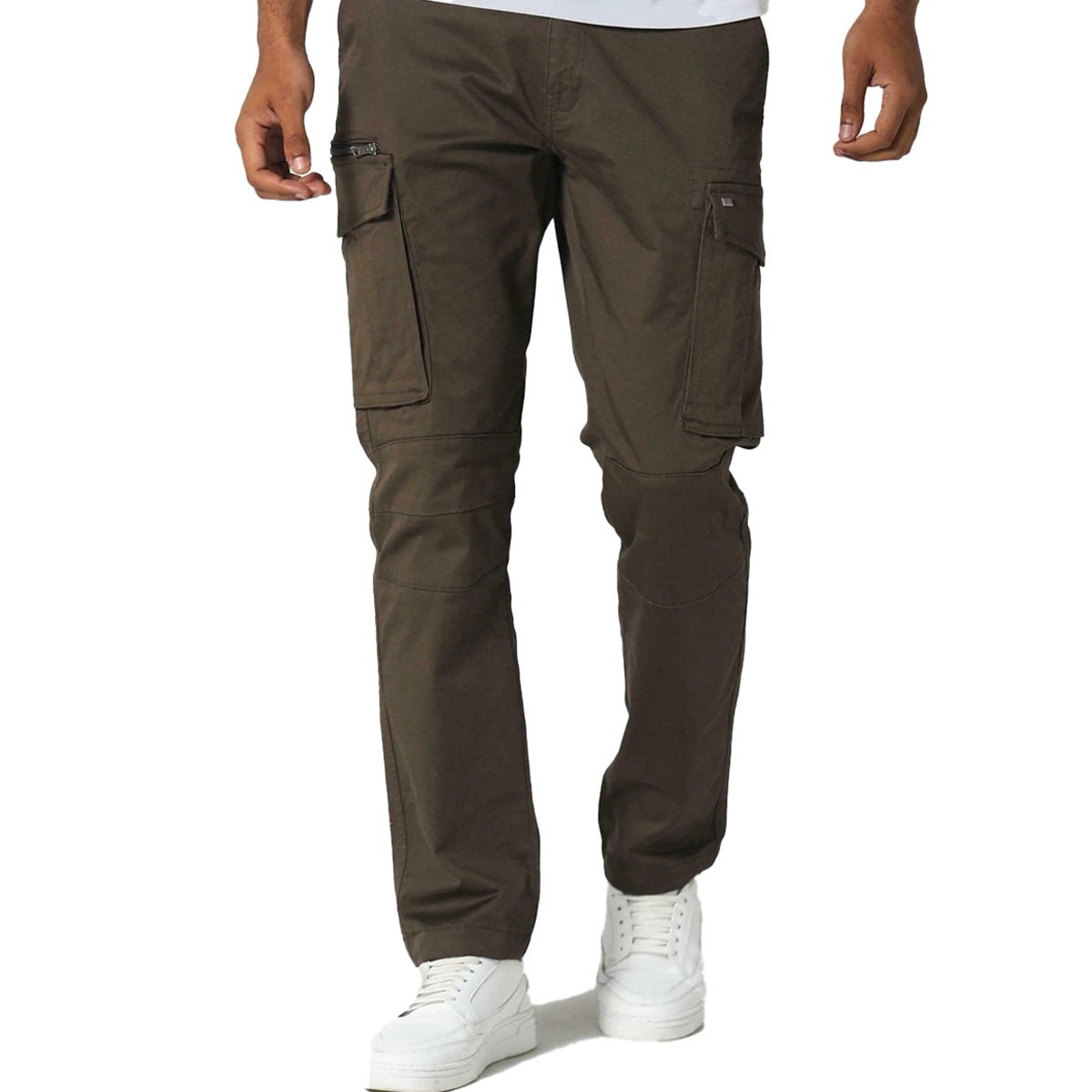 883 POLICE NEWTON KHAKI CARGO PANTS