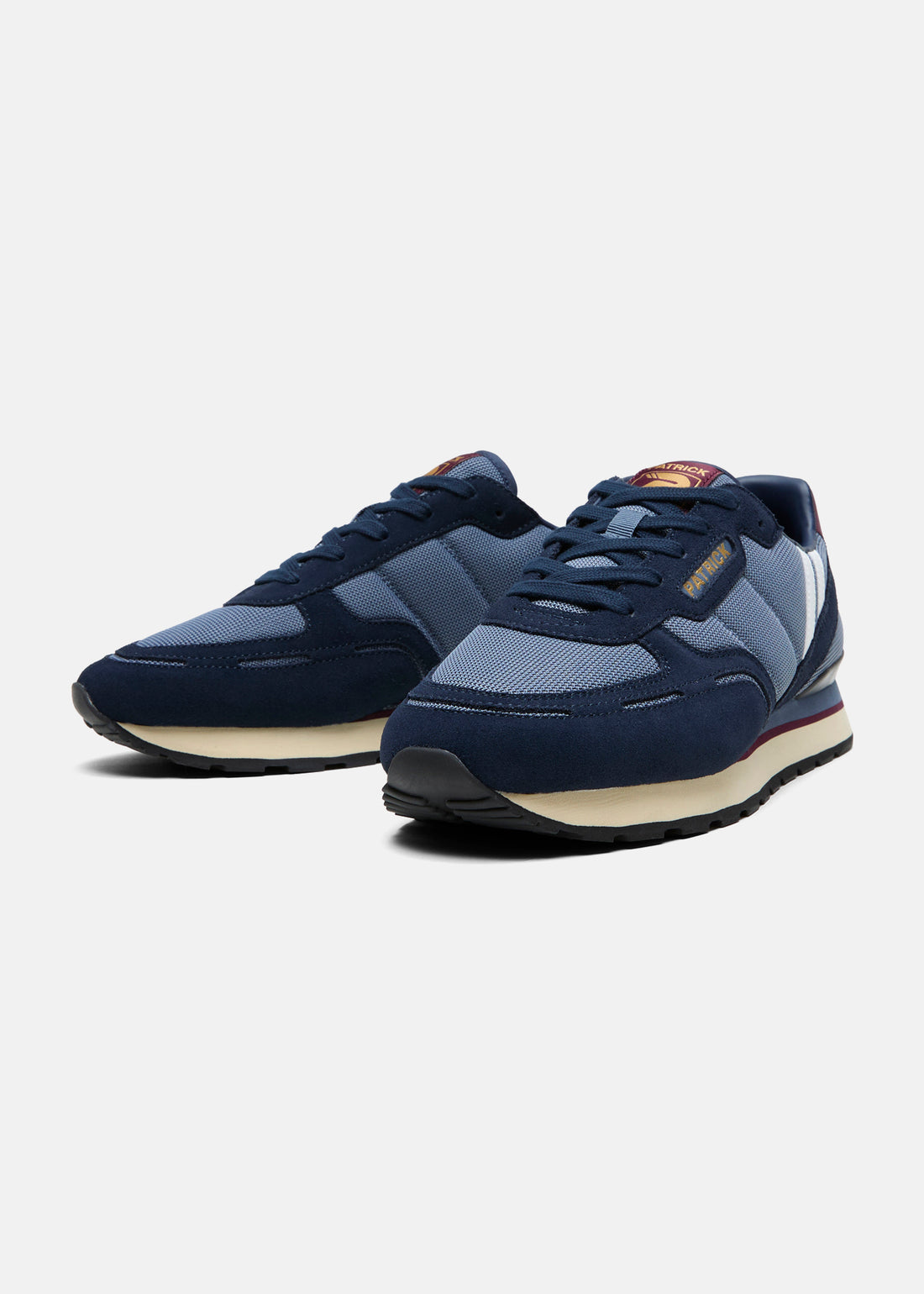 PATRICK BRONBY RUNNER TRAINERS NAVY/BLUE/BURGUNDY