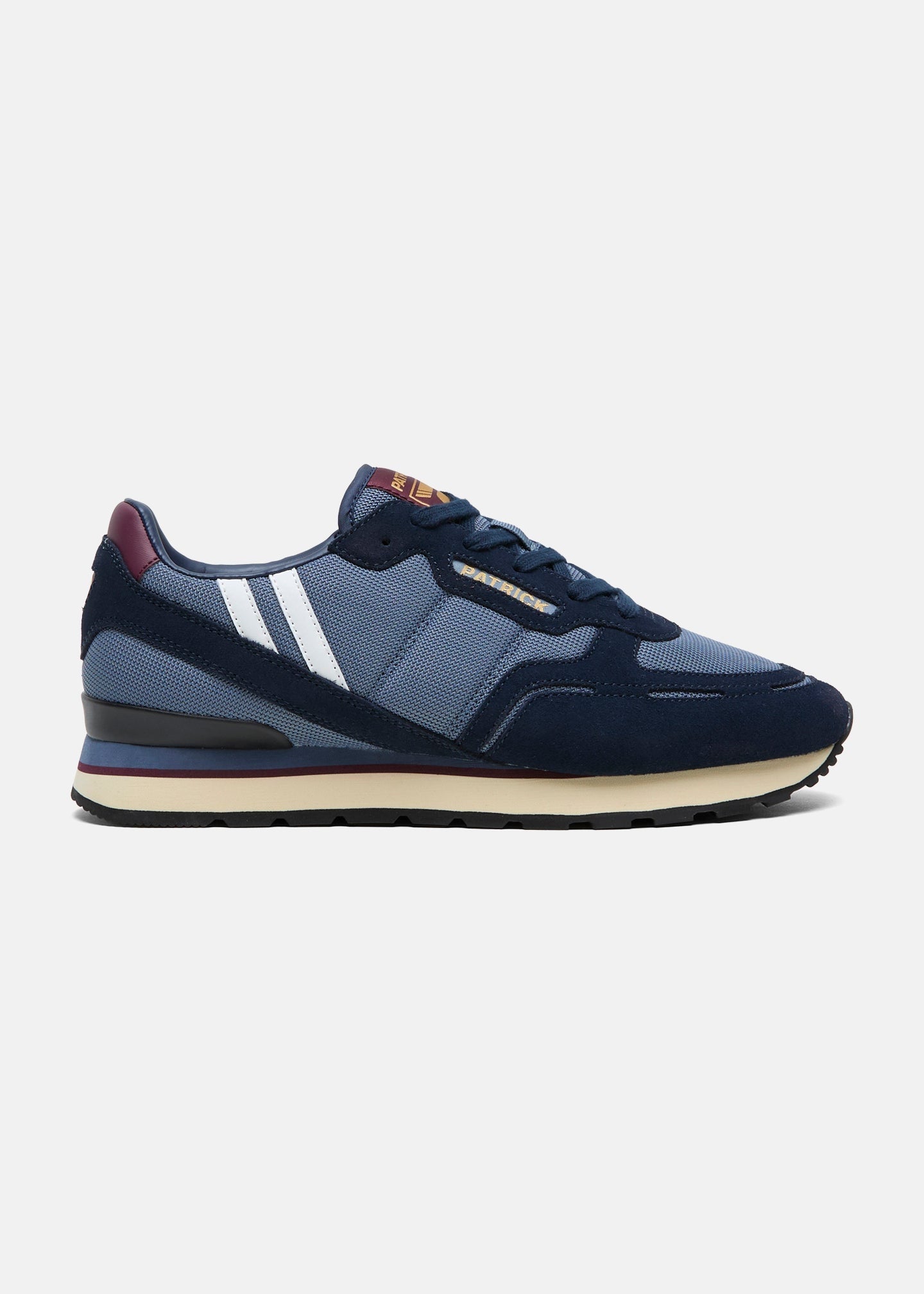 PATRICK BRONBY RUNNER TRAINERS NAVY/BLUE/BURGUNDY