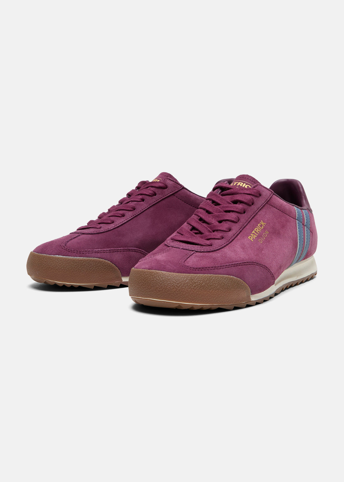 PATRICK DIJON RUNNER TRAINERS BURGUNDY/BLUE