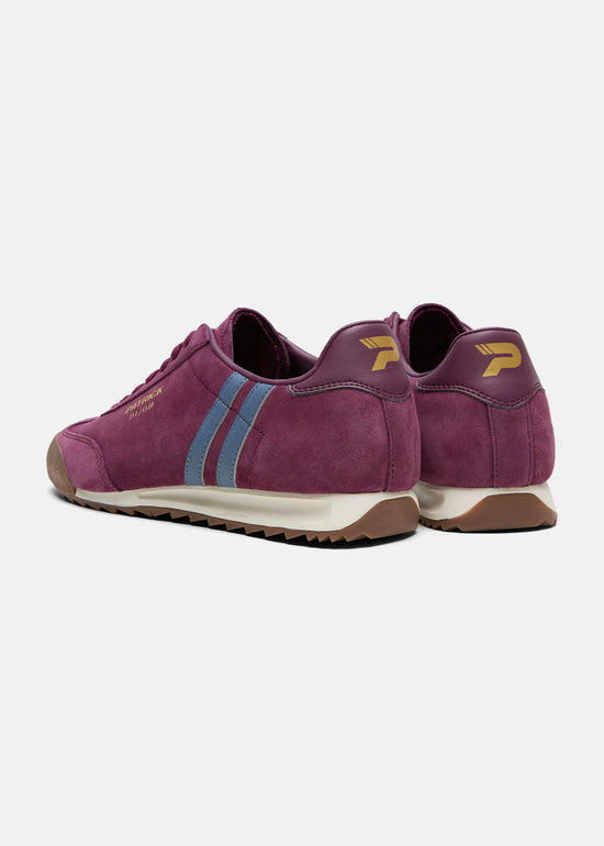 PATRICK DIJON RUNNER TRAINERS BURGUNDY/BLUE