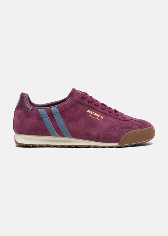 PATRICK DIJON RUNNER TRAINERS BURGUNDY/BLUE
