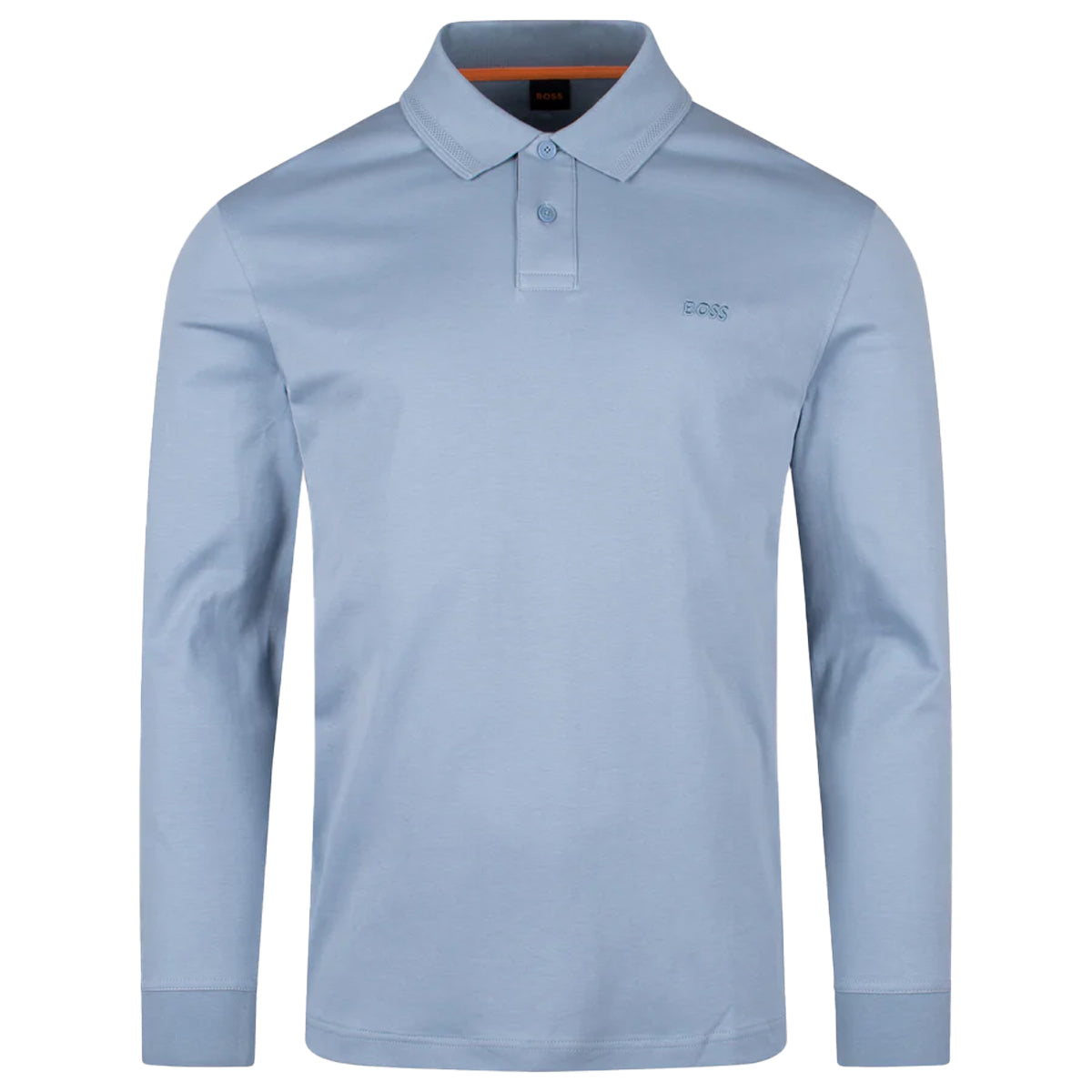 HUGO BOSS PE_INTERLOCK LONG SLEEVE JERSEY POLO LIGHT BLUE 451 50527525