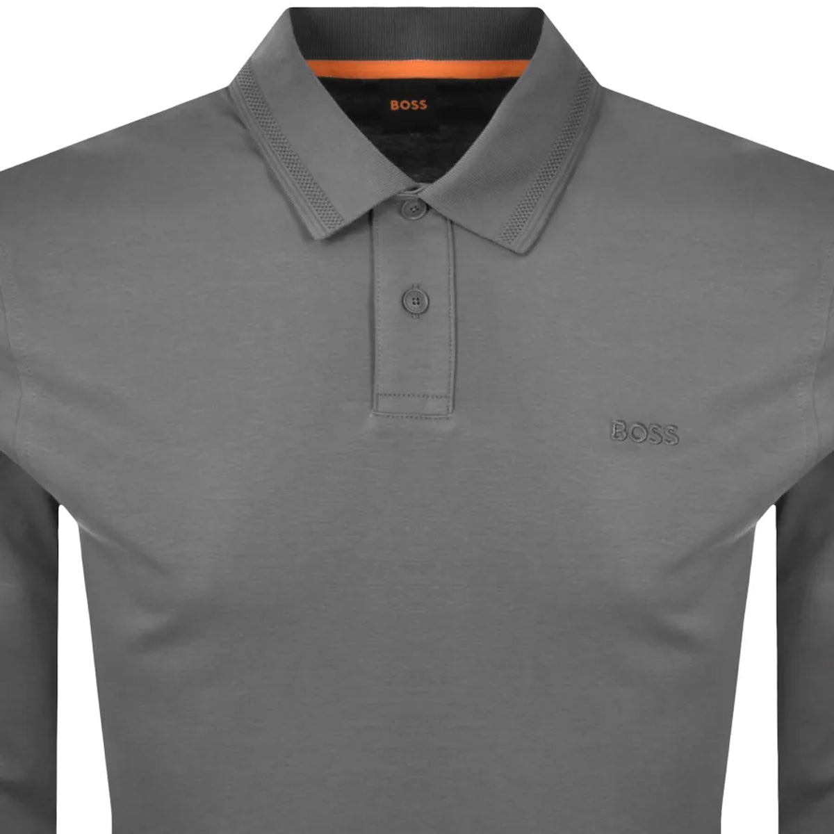 HUGO BOSS PE_INTERLOCK LONG SLEEVE JERSEY POLO GREY 062 50527525