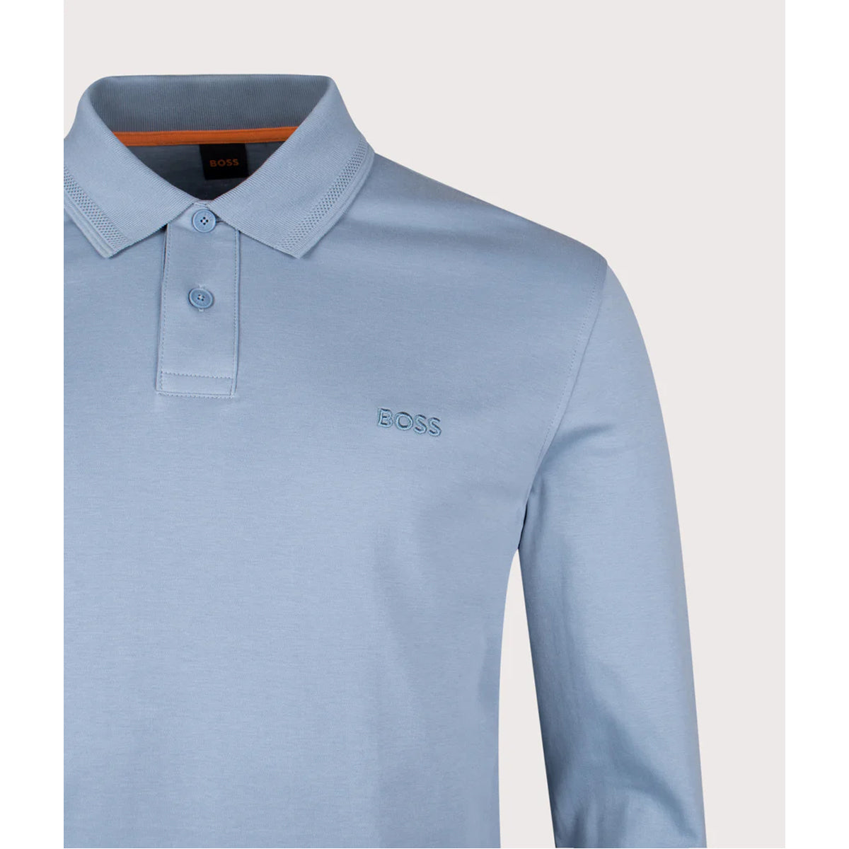 HUGO BOSS PE_INTERLOCK LONG SLEEVE JERSEY POLO LIGHT BLUE 451 50527525