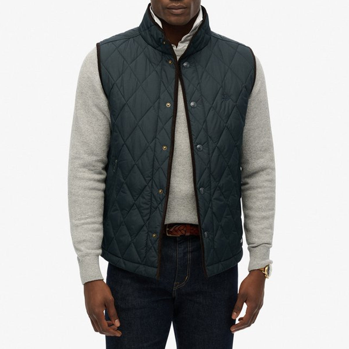 SUPERDRY QUILTED ESTATE ECLIPSE NAVY GILET
