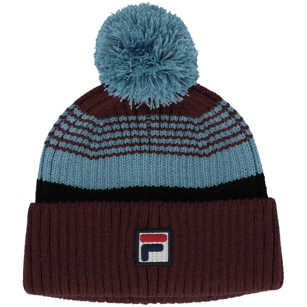 FILA RENARD POM TURN UP BEANIE BURGUNDY
