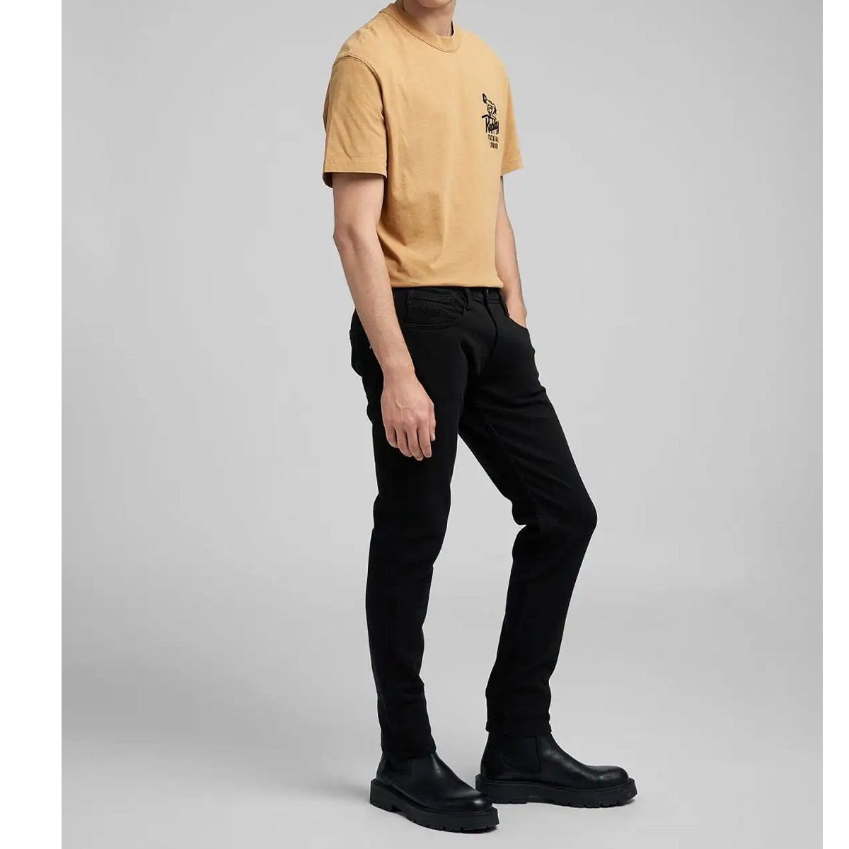 Replay Anbass Power Stretch Black Slim Denim Jeans M914 80693C1 098