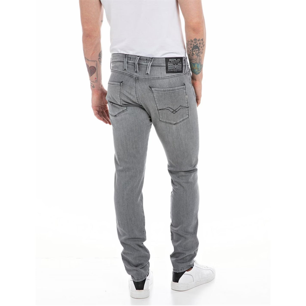 Replay Anbass Power Stretch Grey Denim Jeans M914 103 C35 096