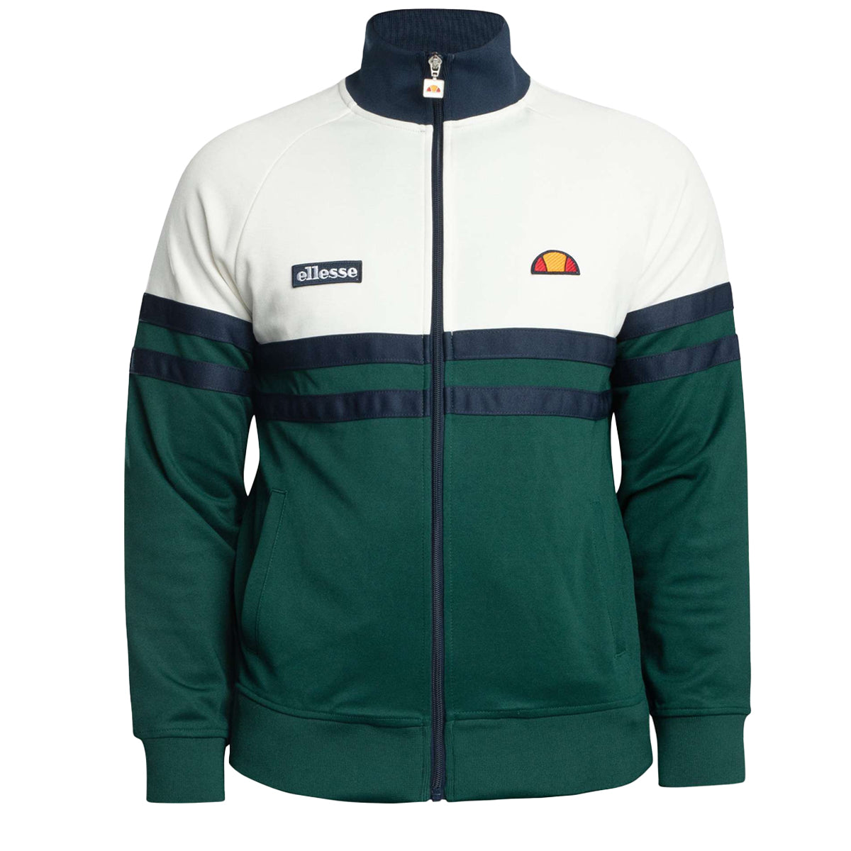 ELLESSE RIMINI TRACK JACKET OFF WHITE/DARK GREEN